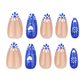 XZMeiLun press on nails kit with jelly adhesive tabs and nail glue