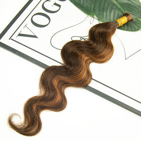Y WIGS Body Wave Bulk Human Hair 20inch #4/30 on a mannequin