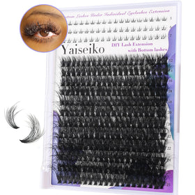 Yaiseiko Lash Clusters pack with 294 pieces and mixed lengths