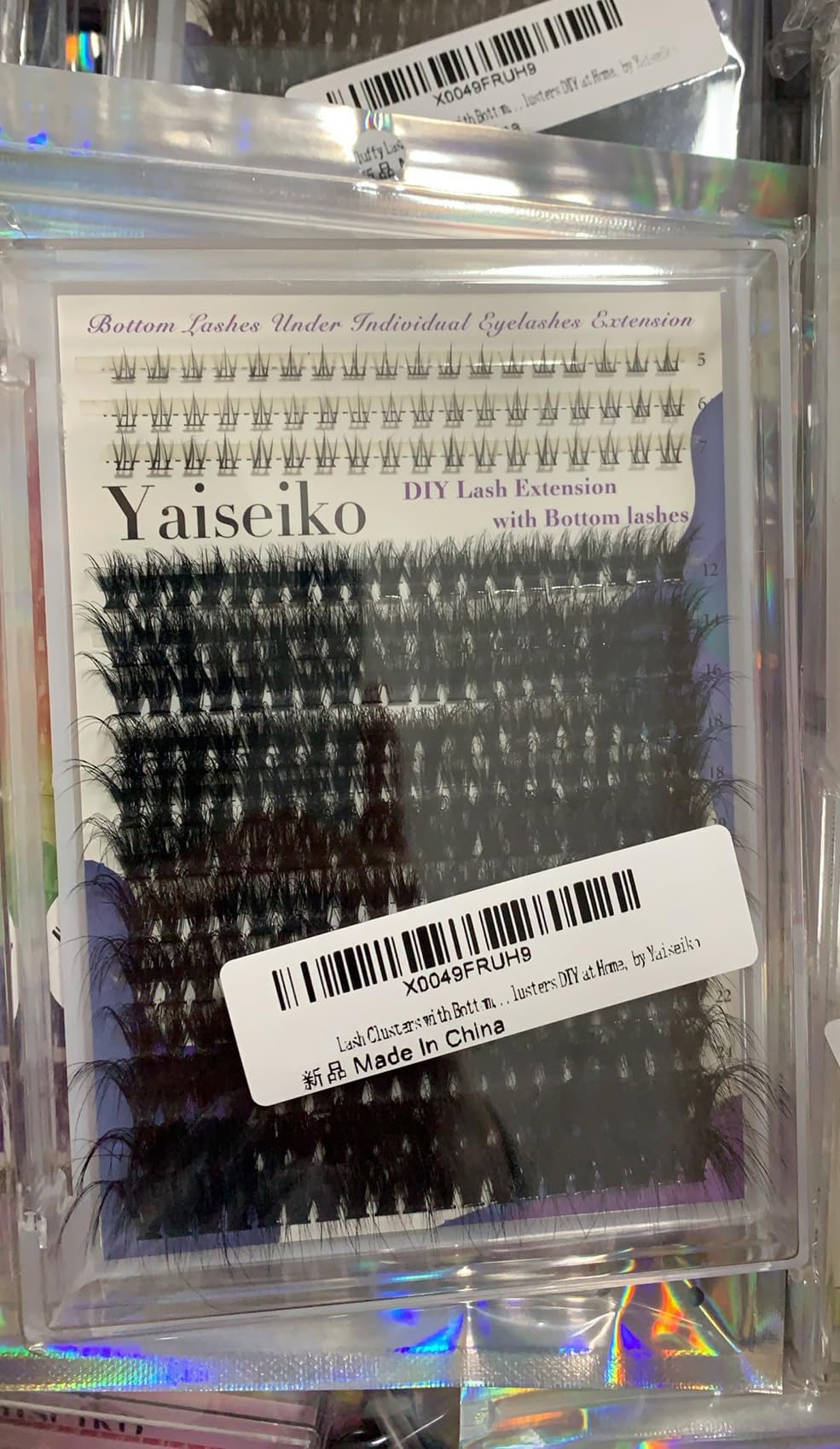 Yaiseiko Lash Clusters packaging with product details