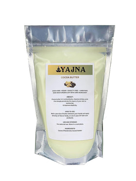 Yajna Organic Raw Cocoa Butter 4 OZ front view
