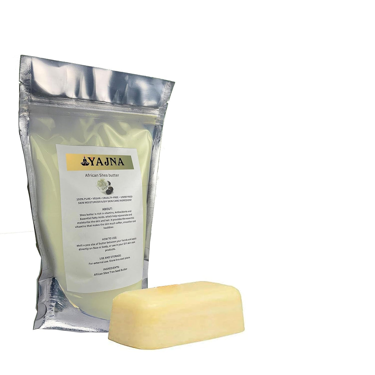 Yajna Shea Butter packaging side view