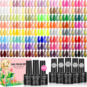 YALSYNY Gel Nail Polish Kit 60 Pcs including 55 colours