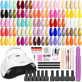 YALSYNY Gel Nail Polish Kit with UV LED Nail Dryer front view