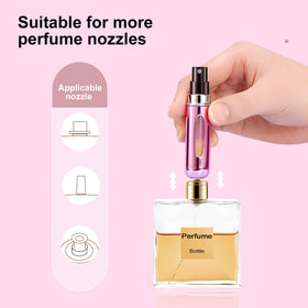 Yamadura Mini Perfume Atomizer Bottle in silver with cap off