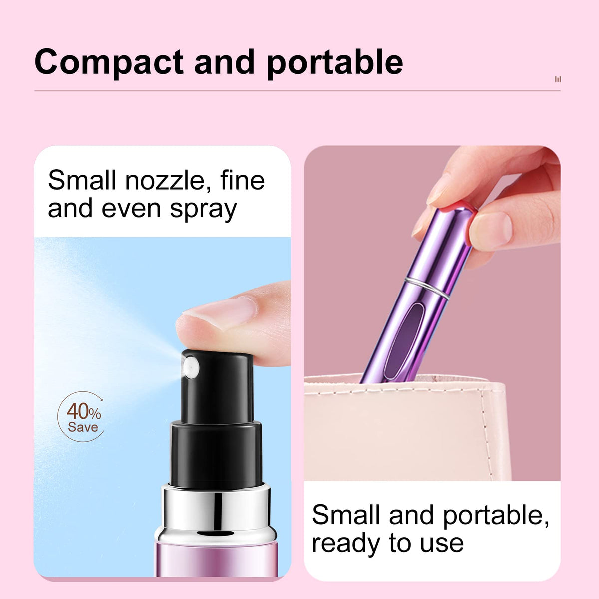 Yamadura Mini Perfume Atomizer with a focus on the aluminium shell