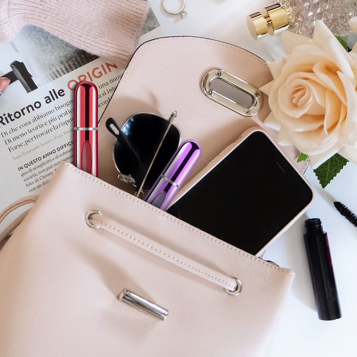 Yamadura Mini Refillable Perfume Atomizer Bottle with various scents