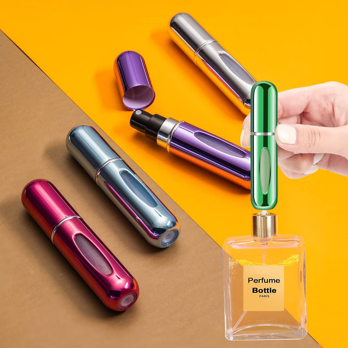 Yamadura Portable Mini Refillable Perfume Atomizer Bottle in Pink