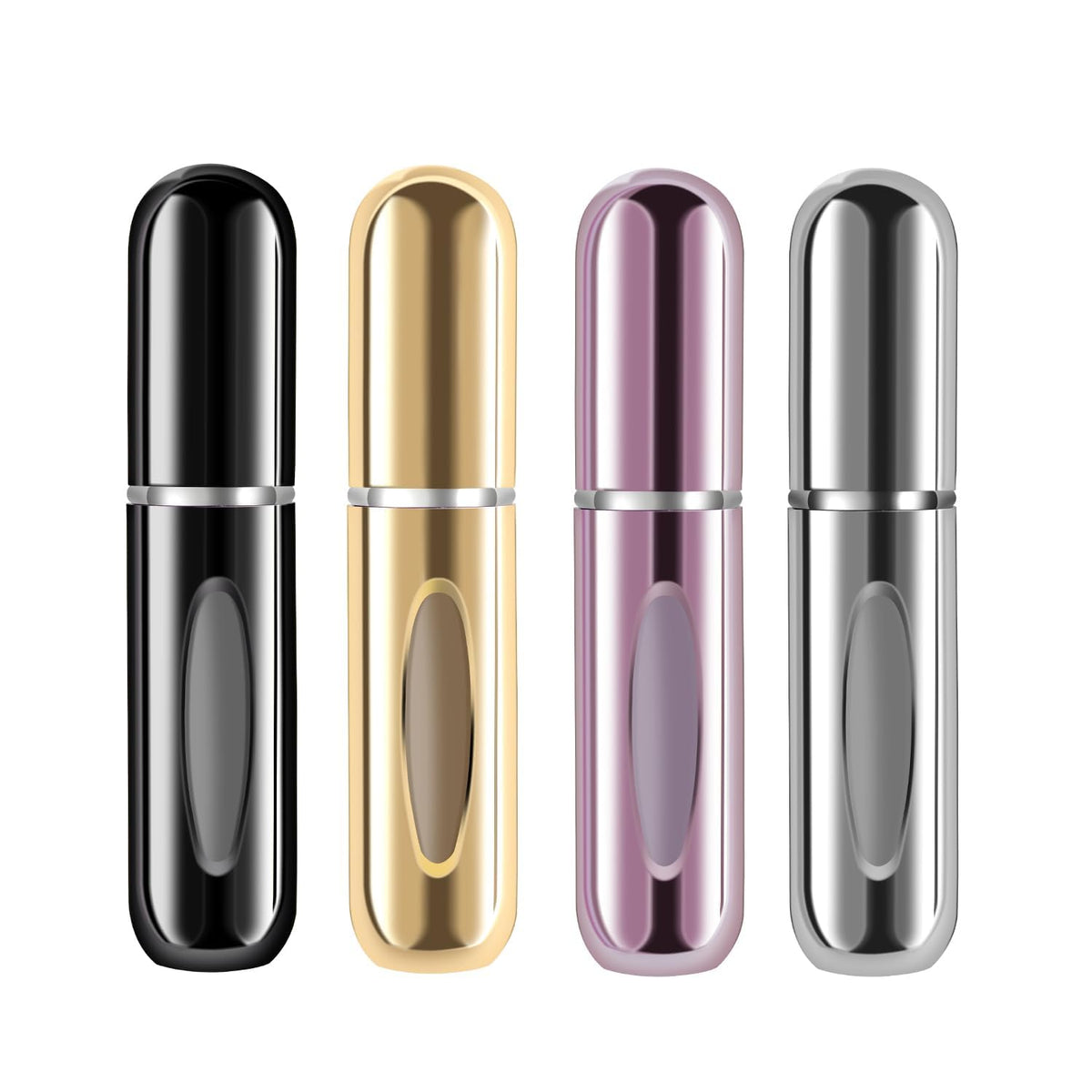 Yamadura Portable Mini Refillable Perfume Atomizer Bottle in Silver
