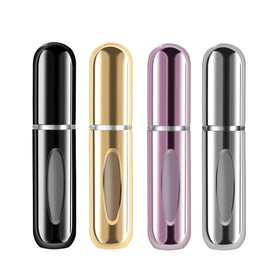 Yamadura Portable Mini Refillable Perfume Atomizer Bottle in Silver