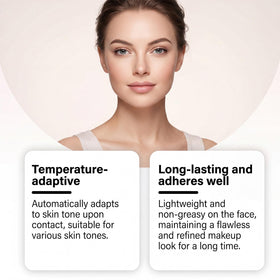 YAMVXIC Korean Color Changing Foundation display with makeup tools