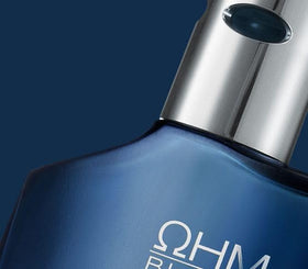 Yanbal OHM Black Men’s Cologne 100ml side view showcasing the bottle design