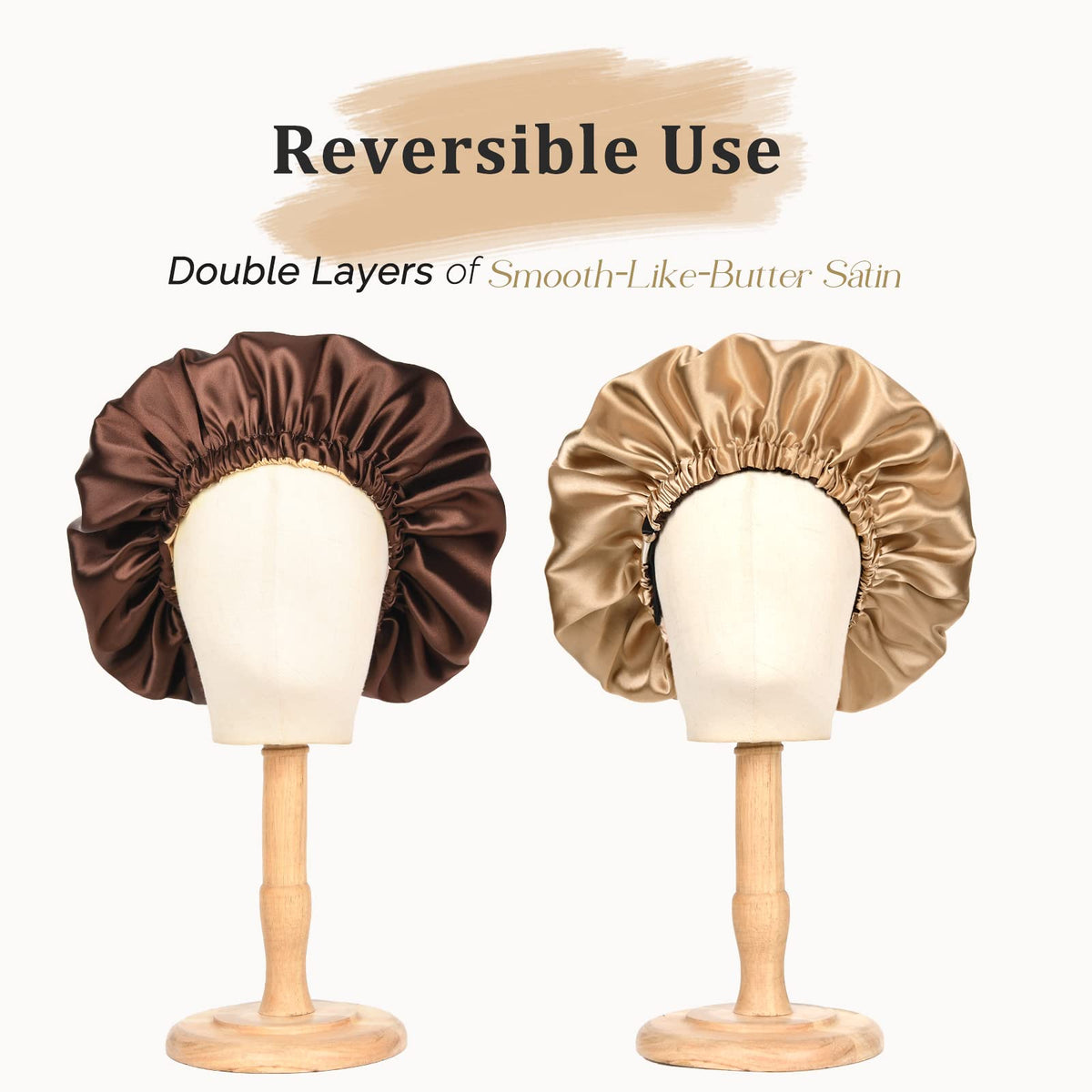 YANIBEST Adjustable Satin Bonnet adjustable elastic band detail