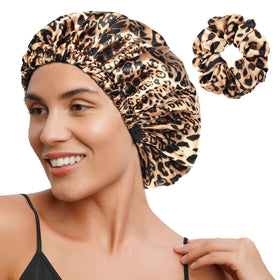 YANIBEST Adjustable Satin Bonnet front view in soft butter-satin material