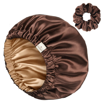 YANIBEST Adjustable Satin Bonnet front view in soft colour