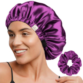 YANIBEST Adjustable Satin Bonnet in soft butter-satin material