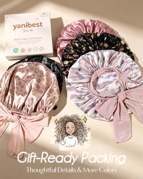 YANIBEST Adjustable Satin Bonnet packaging and product details