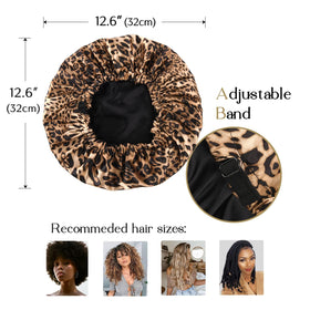 YANIBEST Adjustable Satin Bonnet showing reversible colours