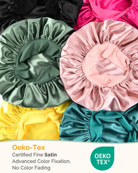 YANIBEST Adjustable Satin Bonnet tied in a bow