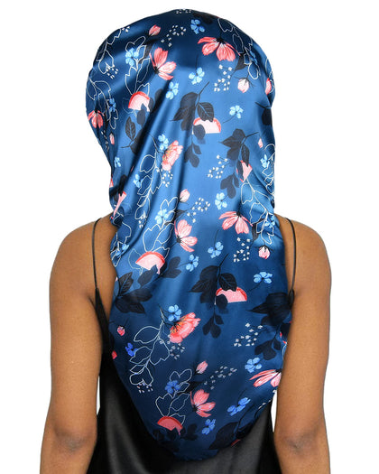 YANIBEST Adjustable Satin Sleep Bonnet front view in vibrant colour