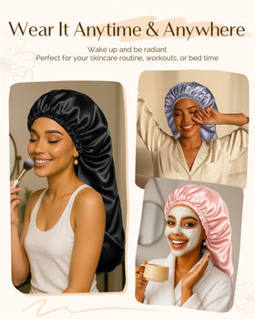 YANIBEST Adjustable Satin Sleep Bonnet packaging details