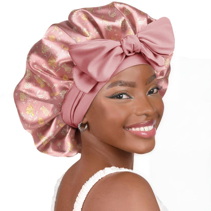 YANIBEST adjustable soft satin bonnet front view