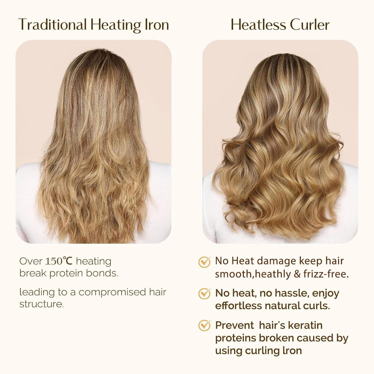 YANIBEST Heatless Hair Curler dimensions and features