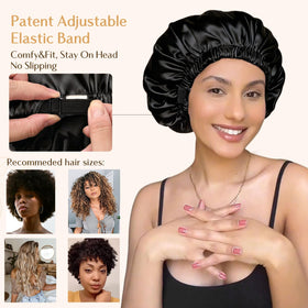 YANIBEST Satin Bonnet displayed beside a pillow