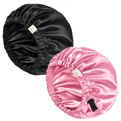 YANIBEST Satin Bonnet front view in black