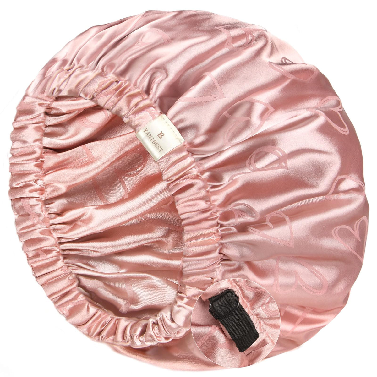 YANIBEST Satin Bonnet front view in black