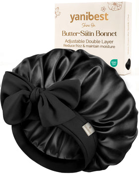 YANIBEST Satin Bonnet front view in soft satin fabric