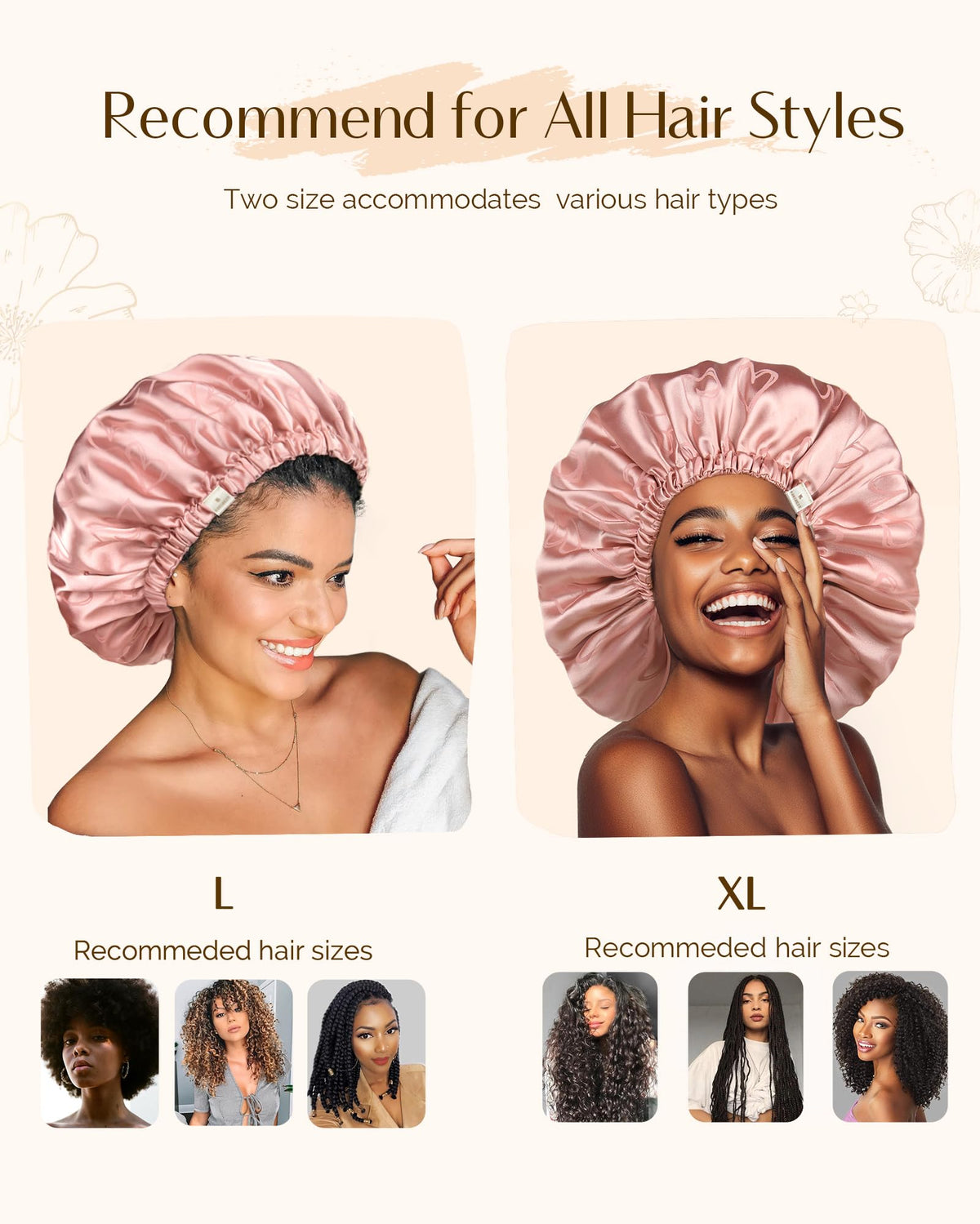 YANIBEST Satin Bonnet lifestyle scene on a bed