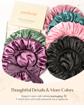 YANIBEST Satin Bonnet side view showing fit