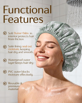 YANIBEST Shower Cap displayed with packaging