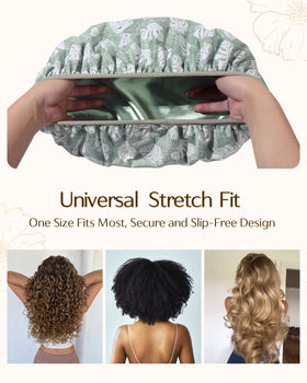 YANIBEST Shower Cap in lifestyle setting during shower