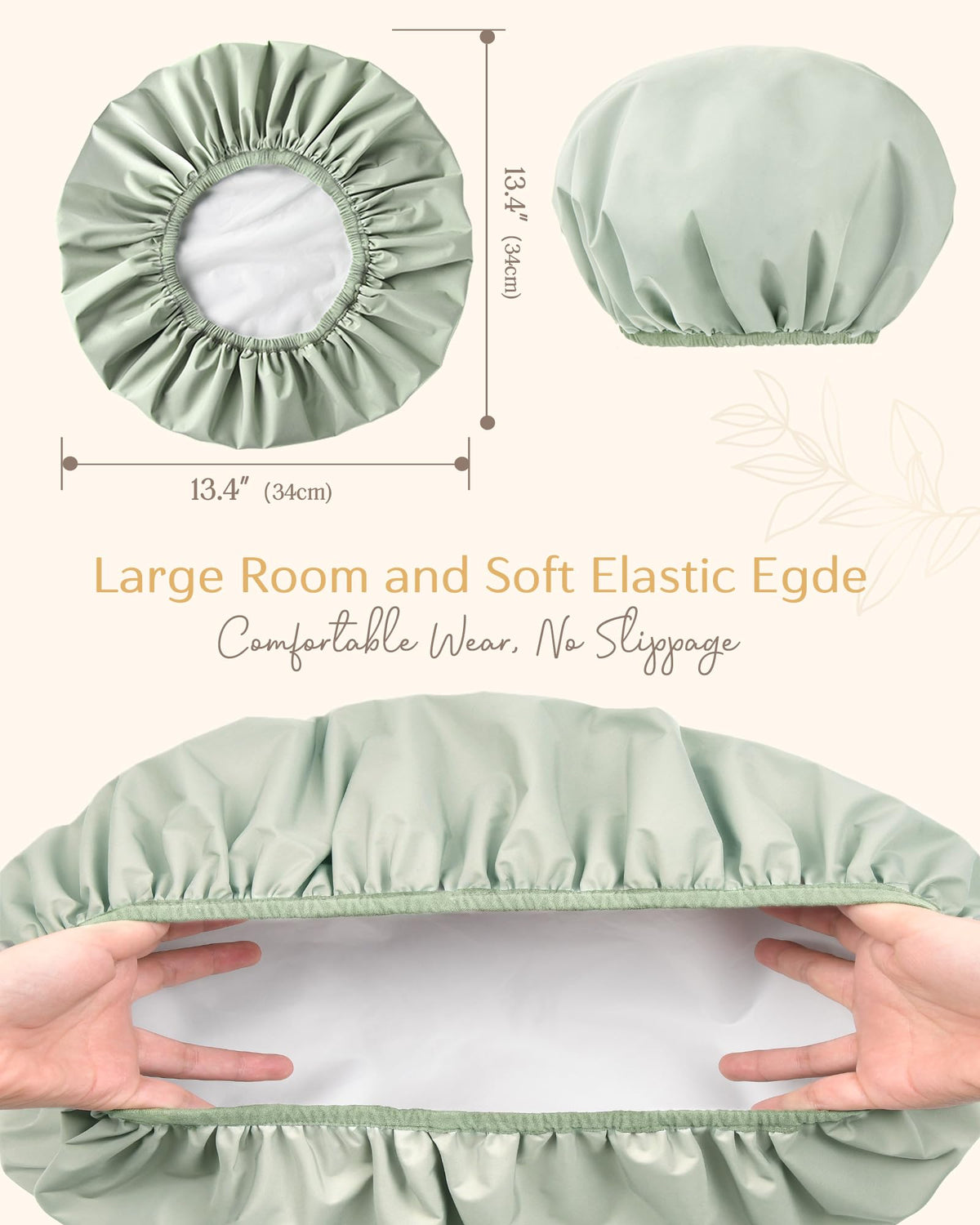 YANIBEST shower cap in use during a shower