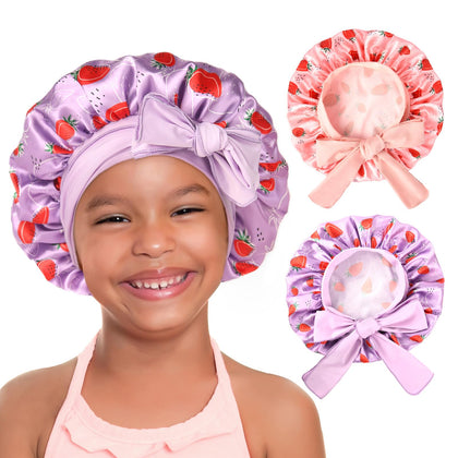 YANIBEST soft satin bonnet for kids front view