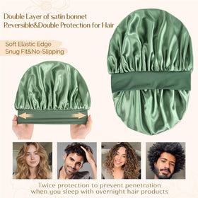 YANIBEST Soft Satin Bonnet on a mannequin head