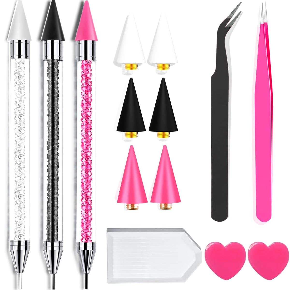 Yaoociy Rhinestone Picker Tool Set with dual-head pens and wax tips