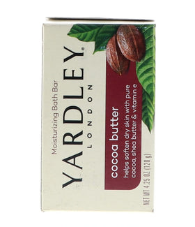 Yardley Cocoa Butter Soap on a soap dish