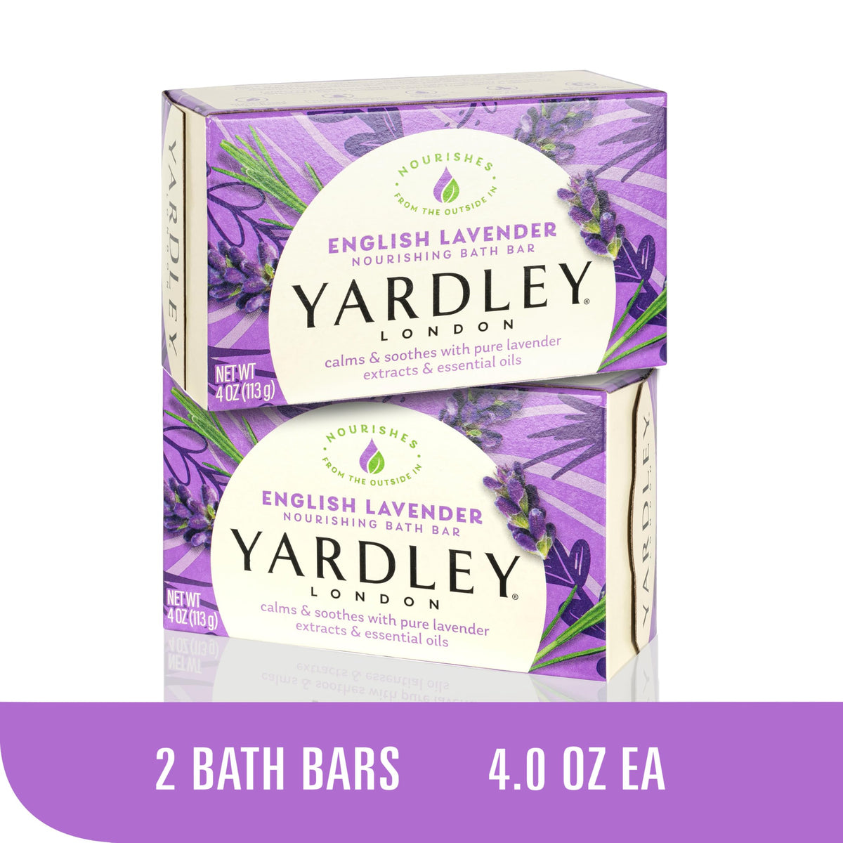 Yardley English Lavender Bar Soap close-up of lavender scent