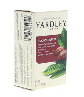 Yardley soap bar with cocoa and shea butter ingredients