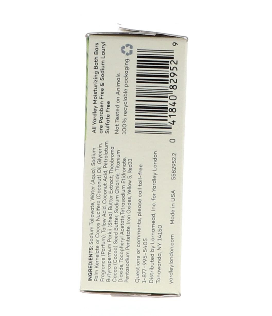 Yardley Vitamin E Bar Soap with shea butter background