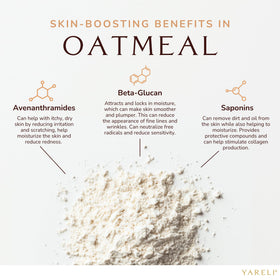 YARELI Colloidal Oatmeal Bath Powder close-up of powder