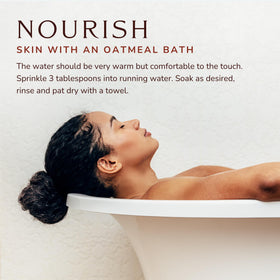 YARELI Colloidal Oatmeal Bath Powder texture on skin