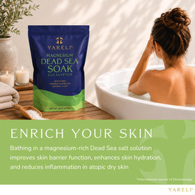 YARELI Magnesium Flakes being poured into a bath