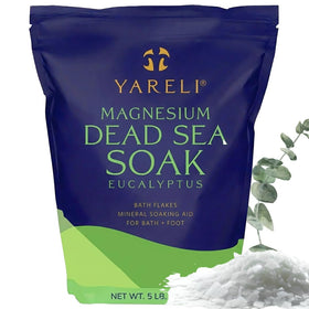 YARELI Magnesium Flakes Dead Sea Bath Soak 5lb bag front view