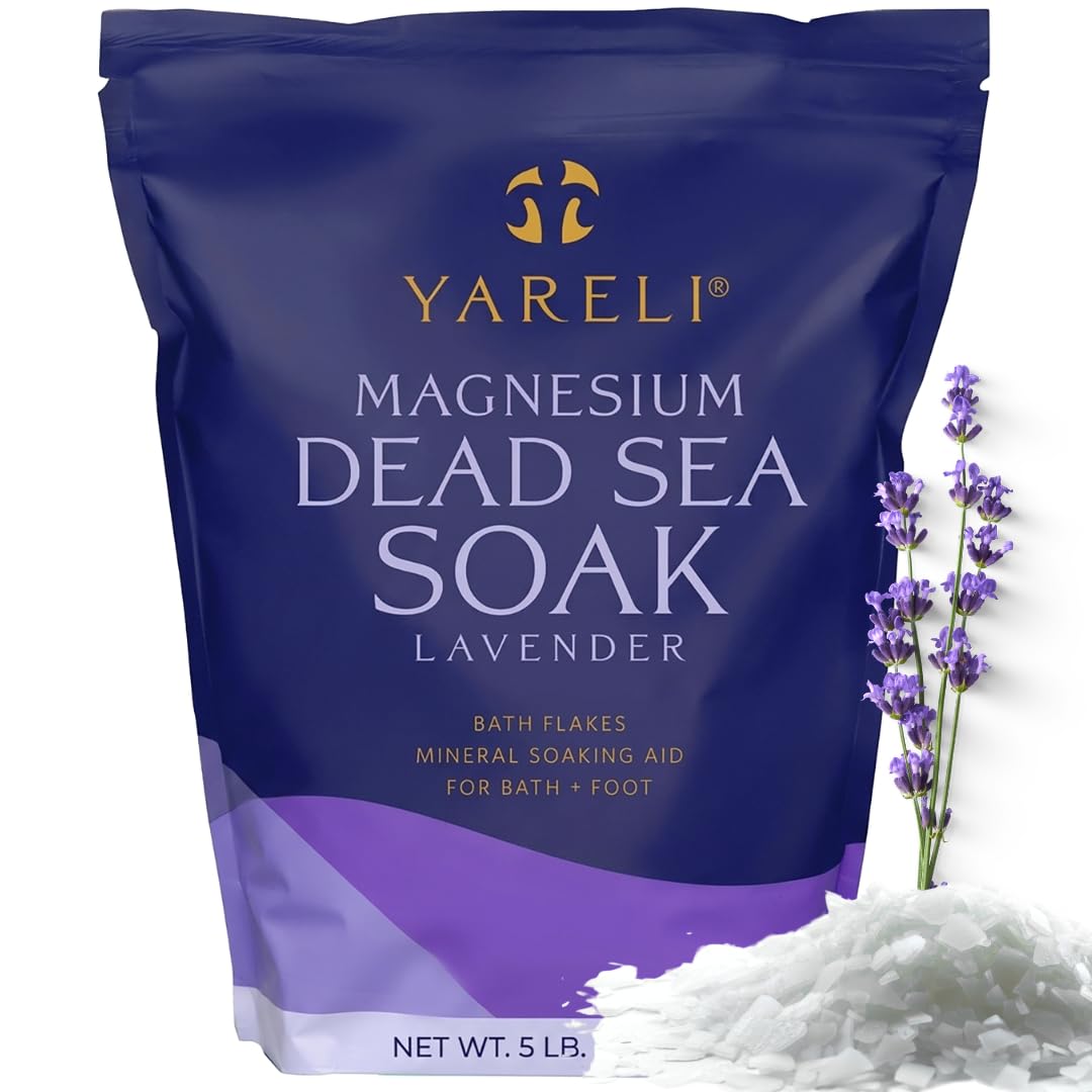 YARELI Magnesium Flakes Lavender Bath Soak 5lb front view
