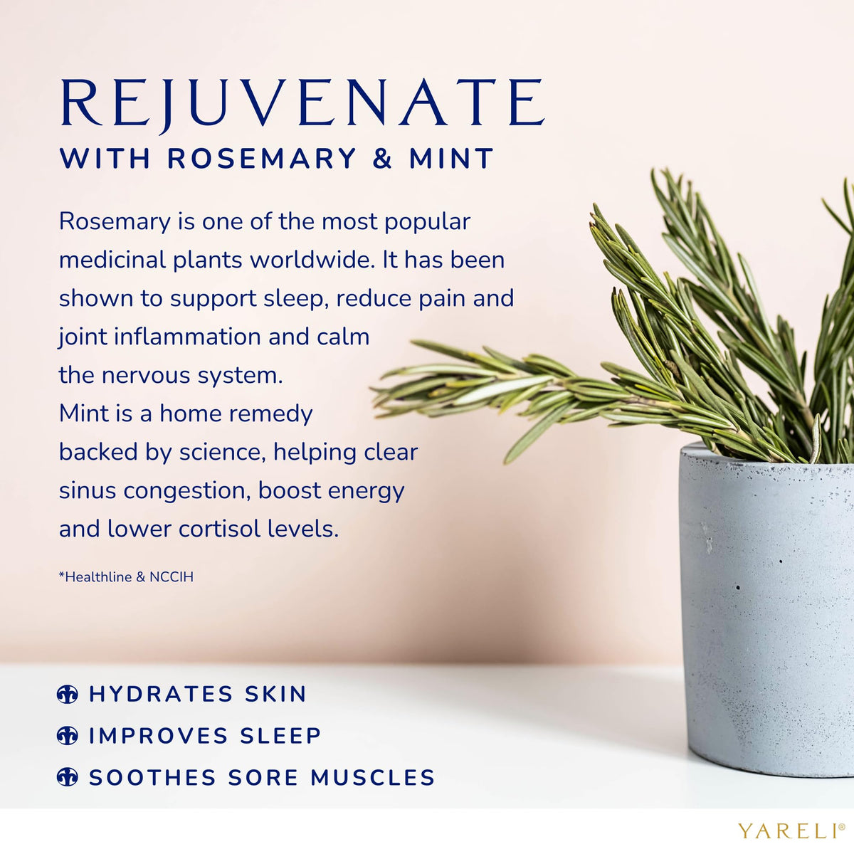 YARELI Magnesium Flakes with essential oils displayed