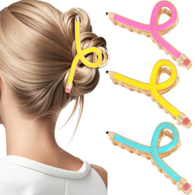 YARIEW Pencil Hair Claw Clip set in three colours front view